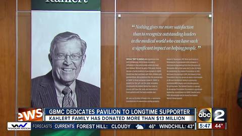 GBMC dedicates building to longtime supporter