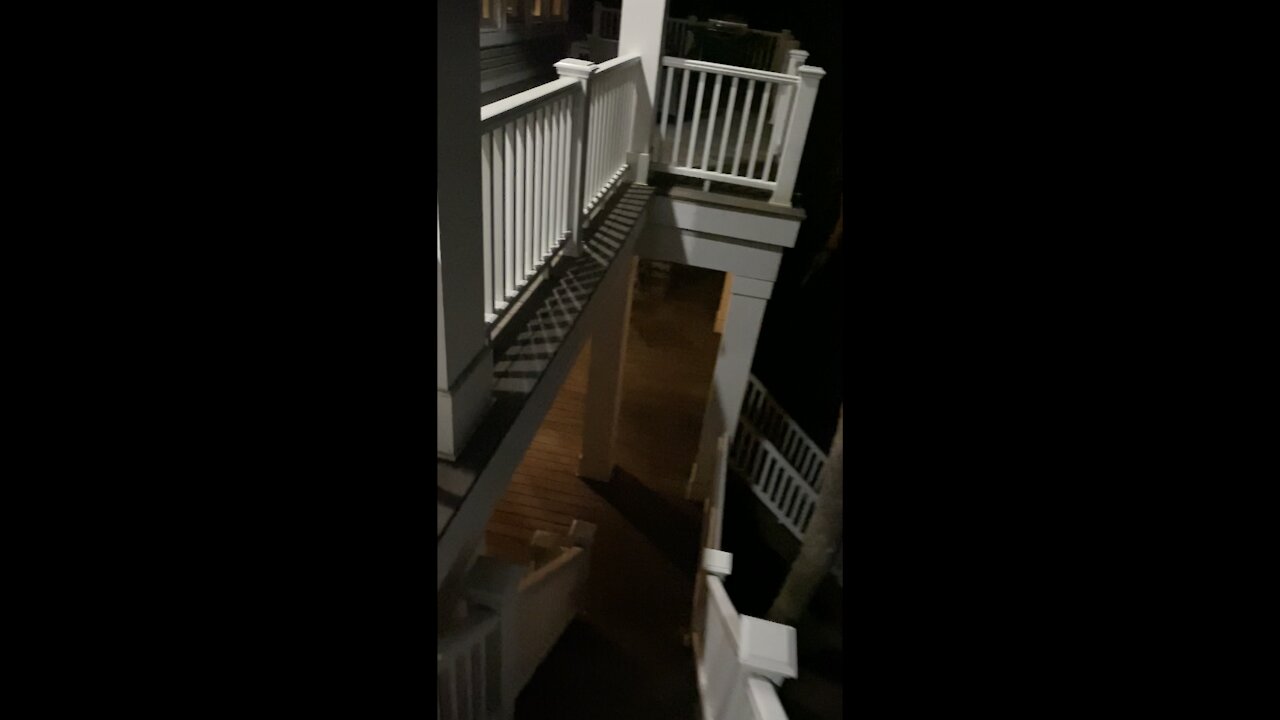 hot tub guy flies down steps