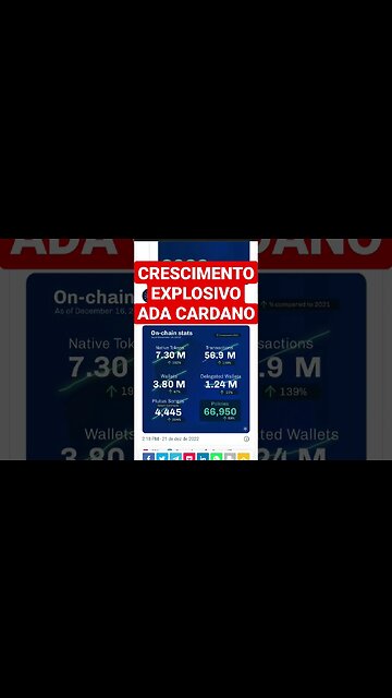 CARDANO SURPREENDE COM DADOS DE CRESCIMENTO BLOCKCHAIM