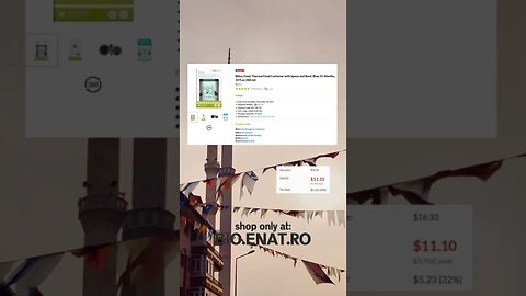 Bbluv, Food, Thermal Food Container with Spoon and Bowl, Blue, 0+ Months, 10 fl oz 300 ml