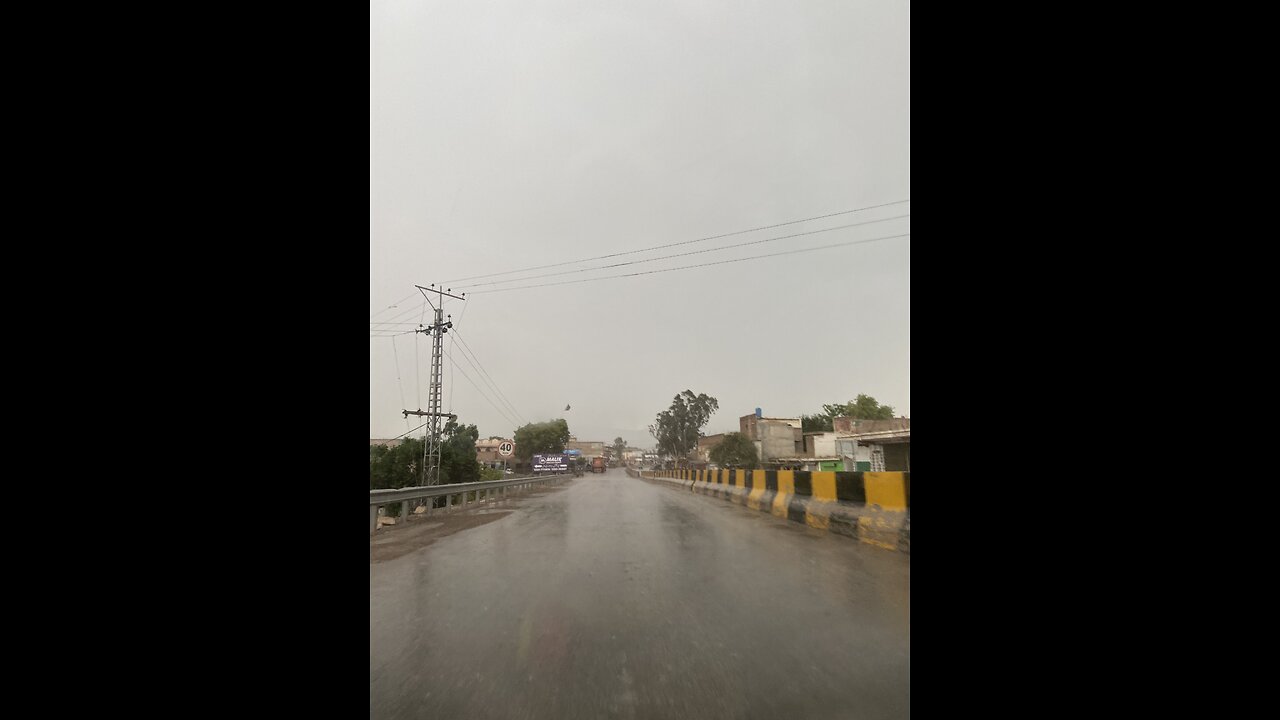 Heavy Rain in Kohat University Road Caught on Camera #rain #kohat #viral #trending #vlog #pakistan