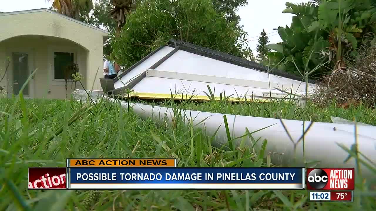 Winds damage home in Pinellas County