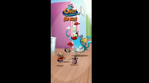 Oggy 3D Run. Gameplay