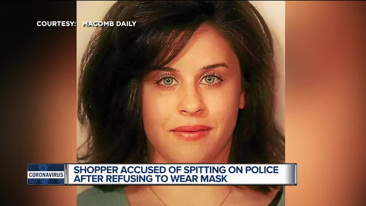 Macomb Co. woman allegedly spit on officers, attacked worker after refusing to wear mask