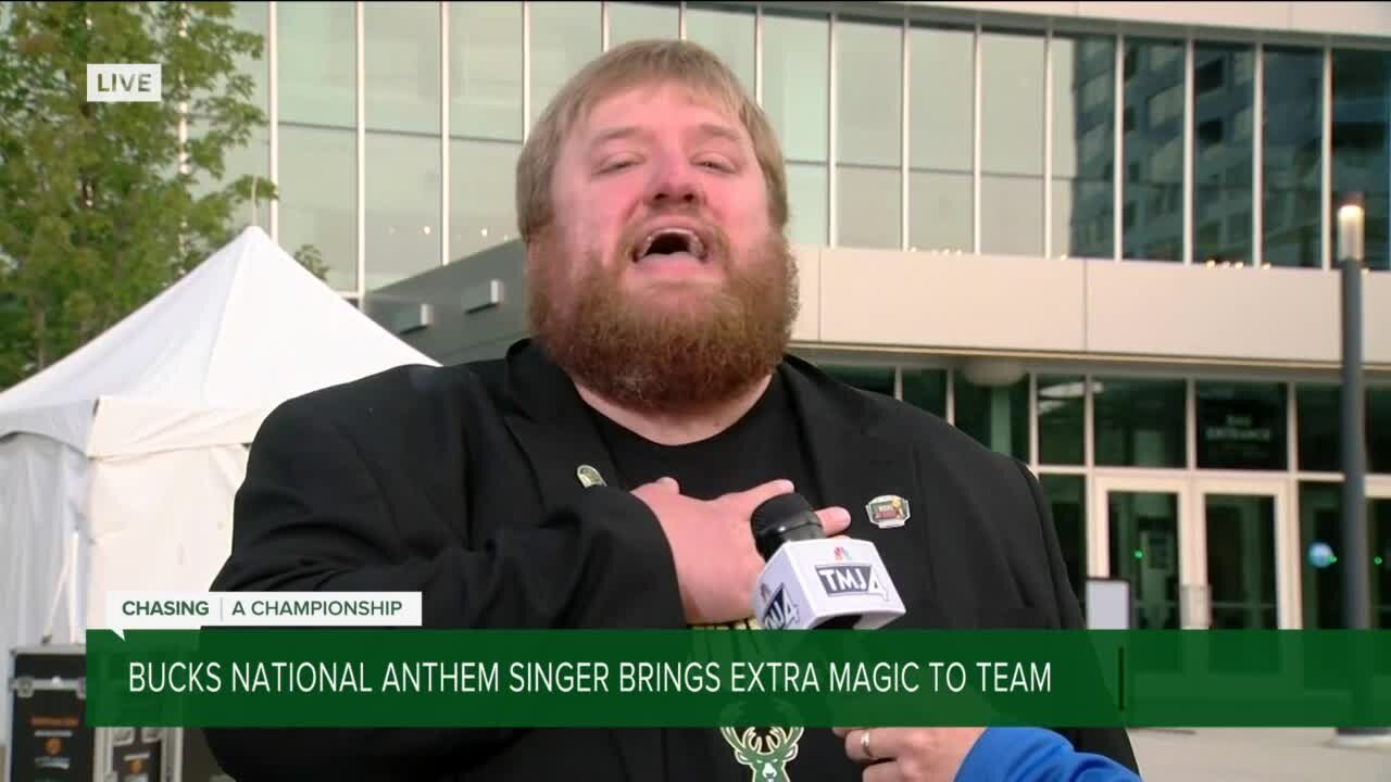 Bucks hope 'good luck charm' anthem singer Ben Tajnai will help bring home Game 6 win