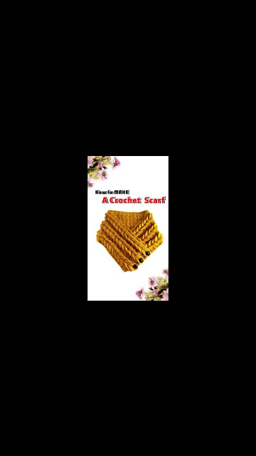 How To Crochet A Braided Scarf #Shorts