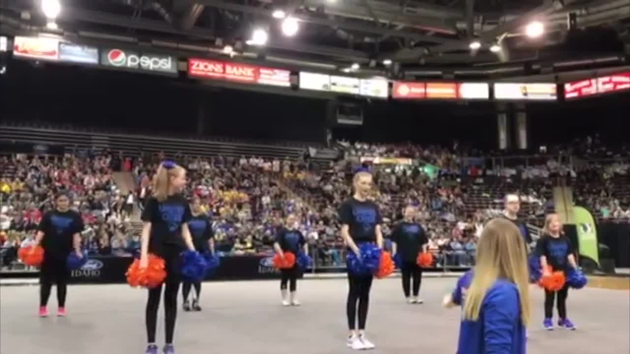 Special Olympics Cheerleaders perform at Idaho State Cheer Competition