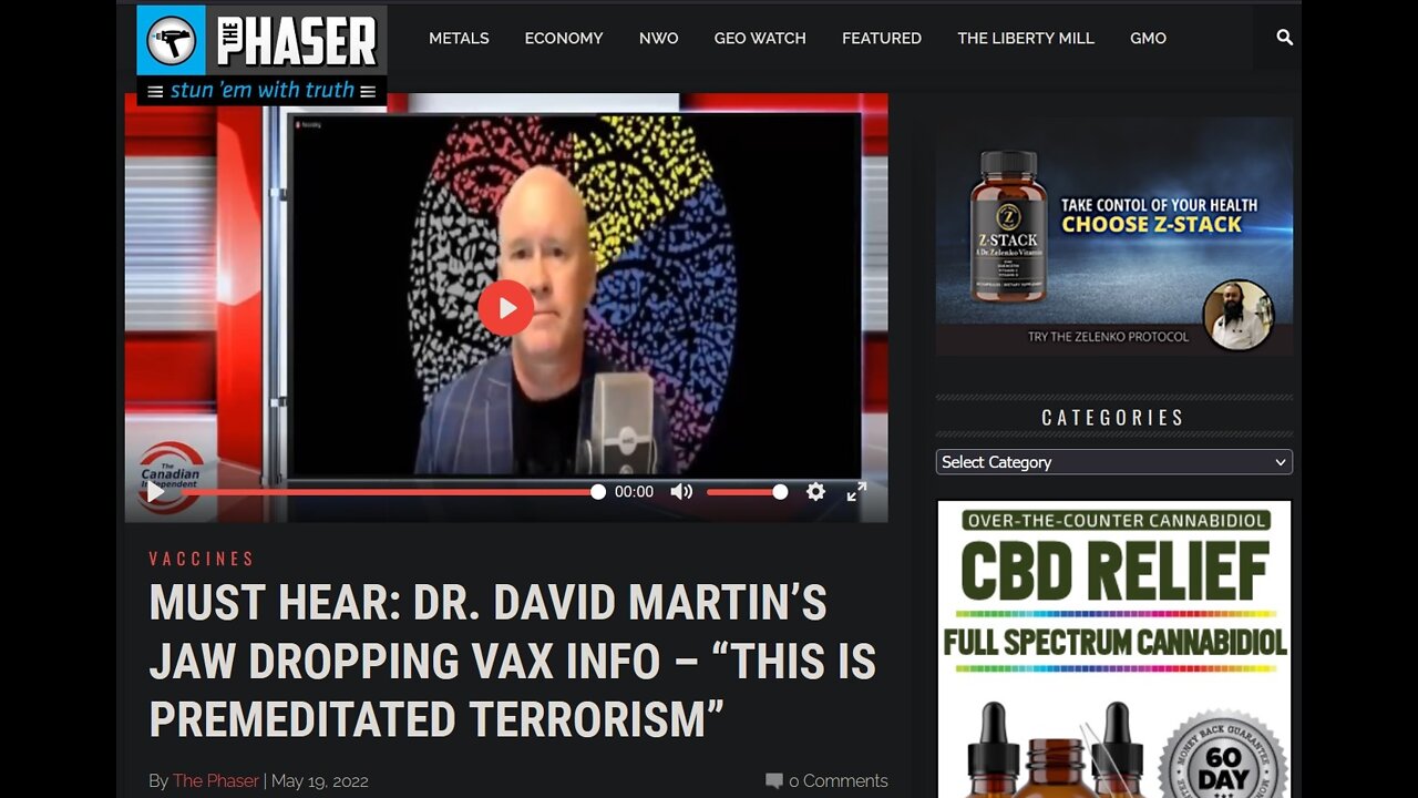 MUST HEAR: DR. DAVID MARTIN’S JAW DROPPING VAX INFO – “THIS IS PREMEDITATED TERRORISM”