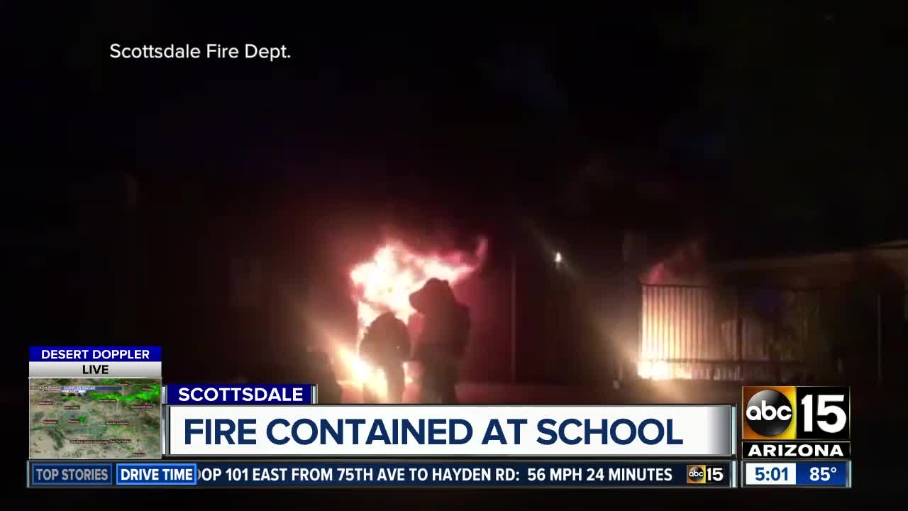 Fire contained at Scottsdale elementary school