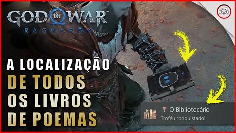 God of war Ragnarok, A localização de todos os livros de poemas (troféu, O bibliotecário) Super dica