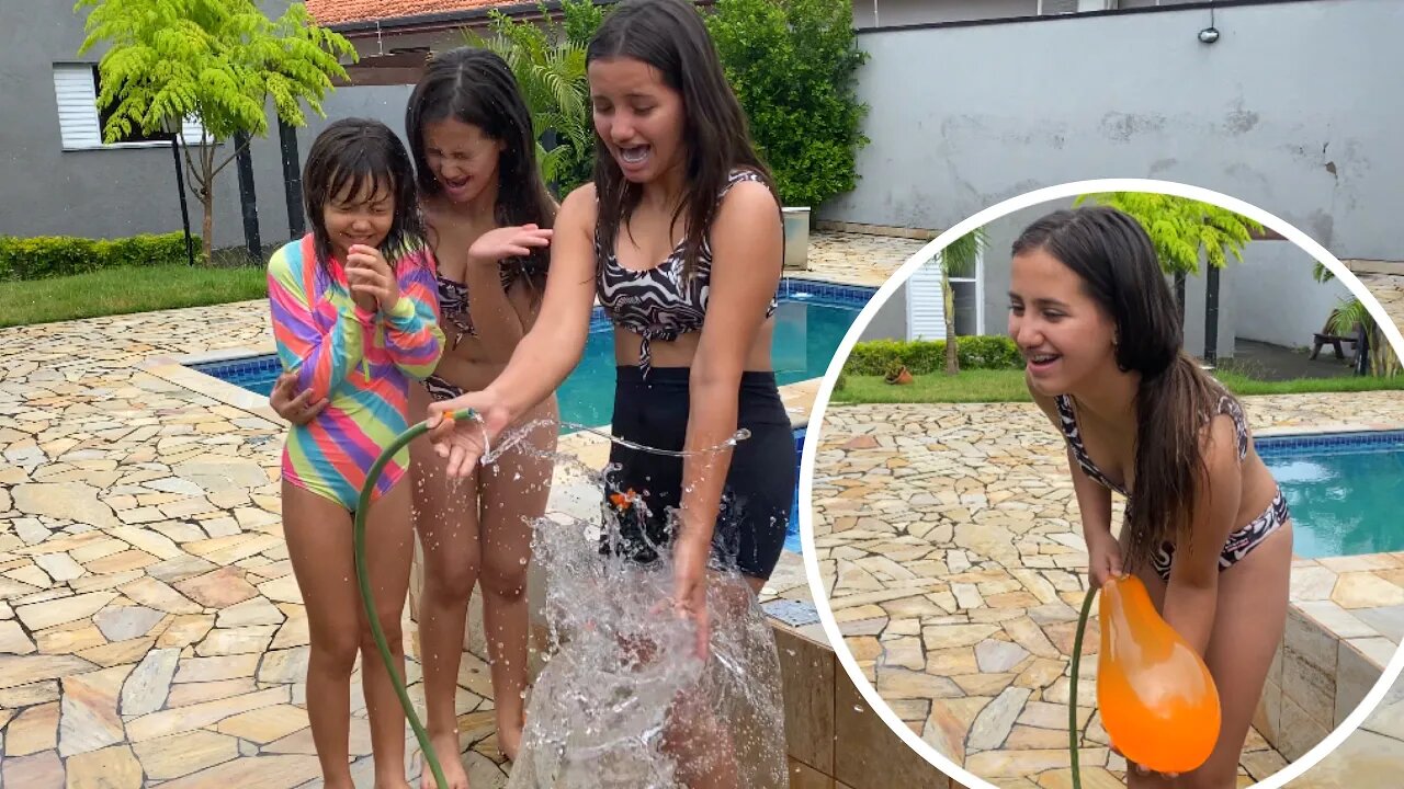 DESAFIO DO BALÃO D’ÁGUA! 3 irmãs demais