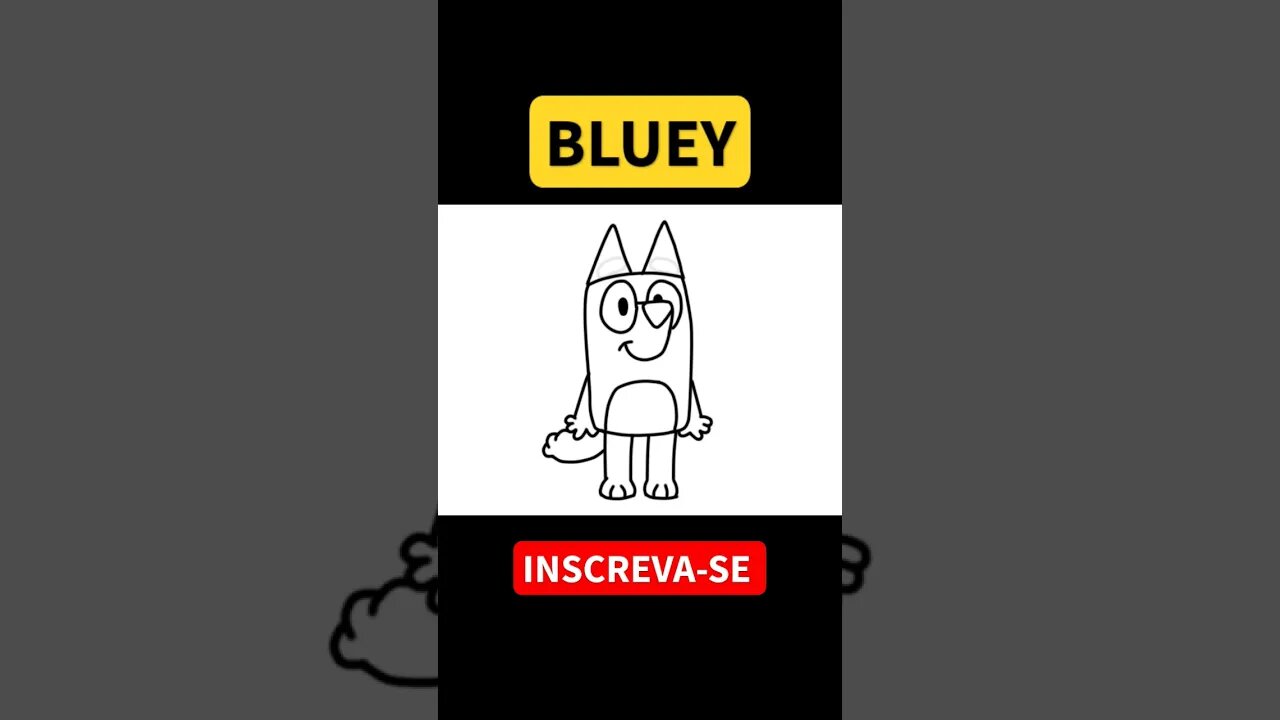 Como Desenhar BLUEY - Muito fácil de fazer #bluey #shorts