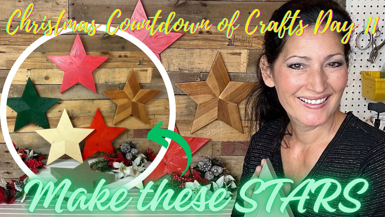 MAKING BARN STARS FROM SCRAP WOOD (CHRISTMAS COUNTDOWN OF CRAFTS DAY 11)