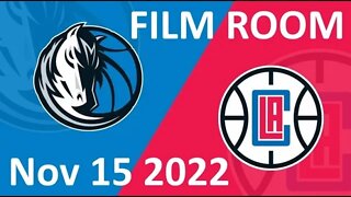 FILM ROOM: Dallas Mavericks vs Los Angeles Clippers (November 15 2022)