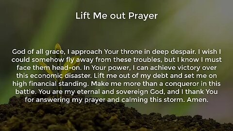 Lift Me out Prayer (Miracle Prayer for Financial Help from God)