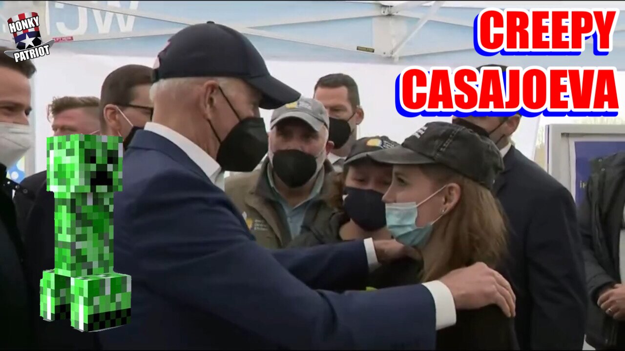 Joe Biden Creeps On Young Ukrainian Refugee Girl In Poland