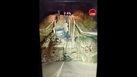 👀 In Crimea, in the Dzhankoy district, a road bridge collapsed, it could not