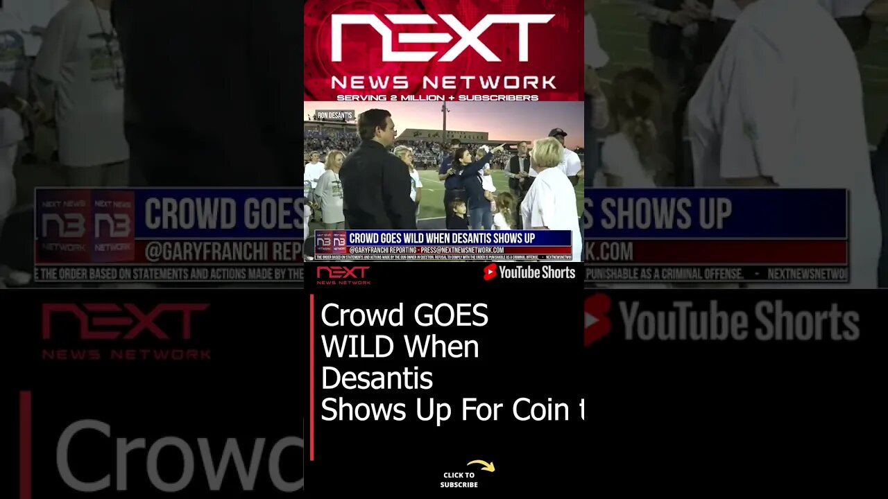 Crowd GOES WILD When Desantis Shows Up For Coin toss #shorts