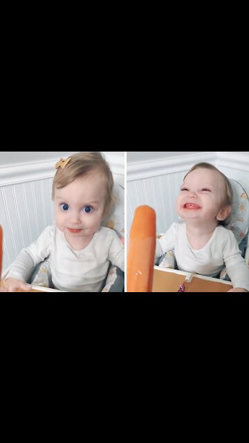 Baby fed by feeding tube tries popsicle for the first time