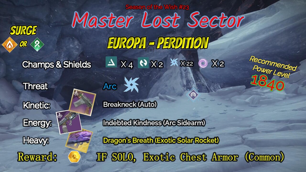 Destiny 2 Master Lost Sector: Europa - Perdition on my Stasis Warlock 1-14-24