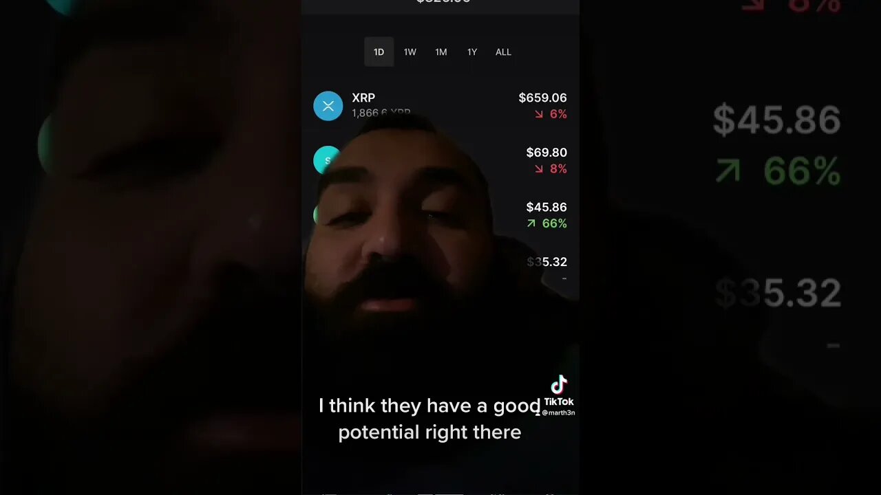 My tiny crypto portfolio #crypto #voyager #xrp #chz #ethereum #holochain #bitcoin #positivity