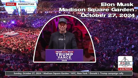 Elon Musk: Trump rally at Madison Square Garden 🎃 October 27, 2024