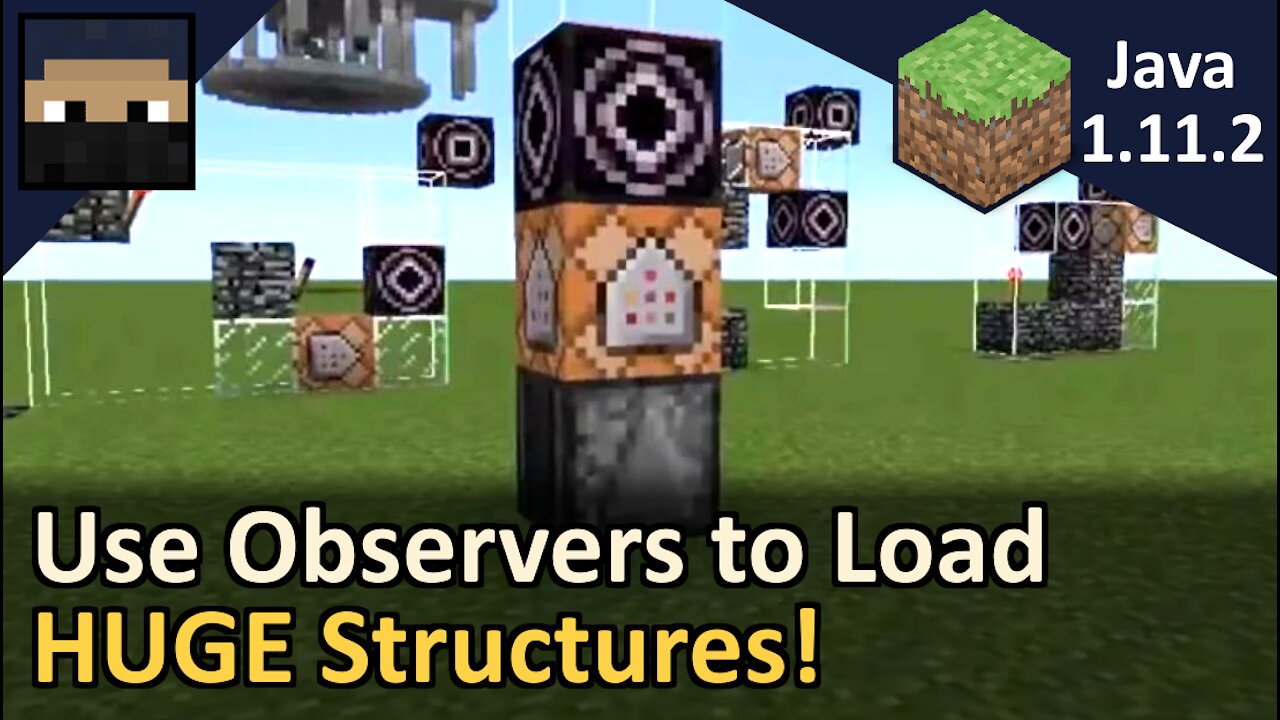 How to Use Observers to Load HUGE Structures In One Structure Block! Minecraft Java 1.11.2! Tyruswoo Minecraft