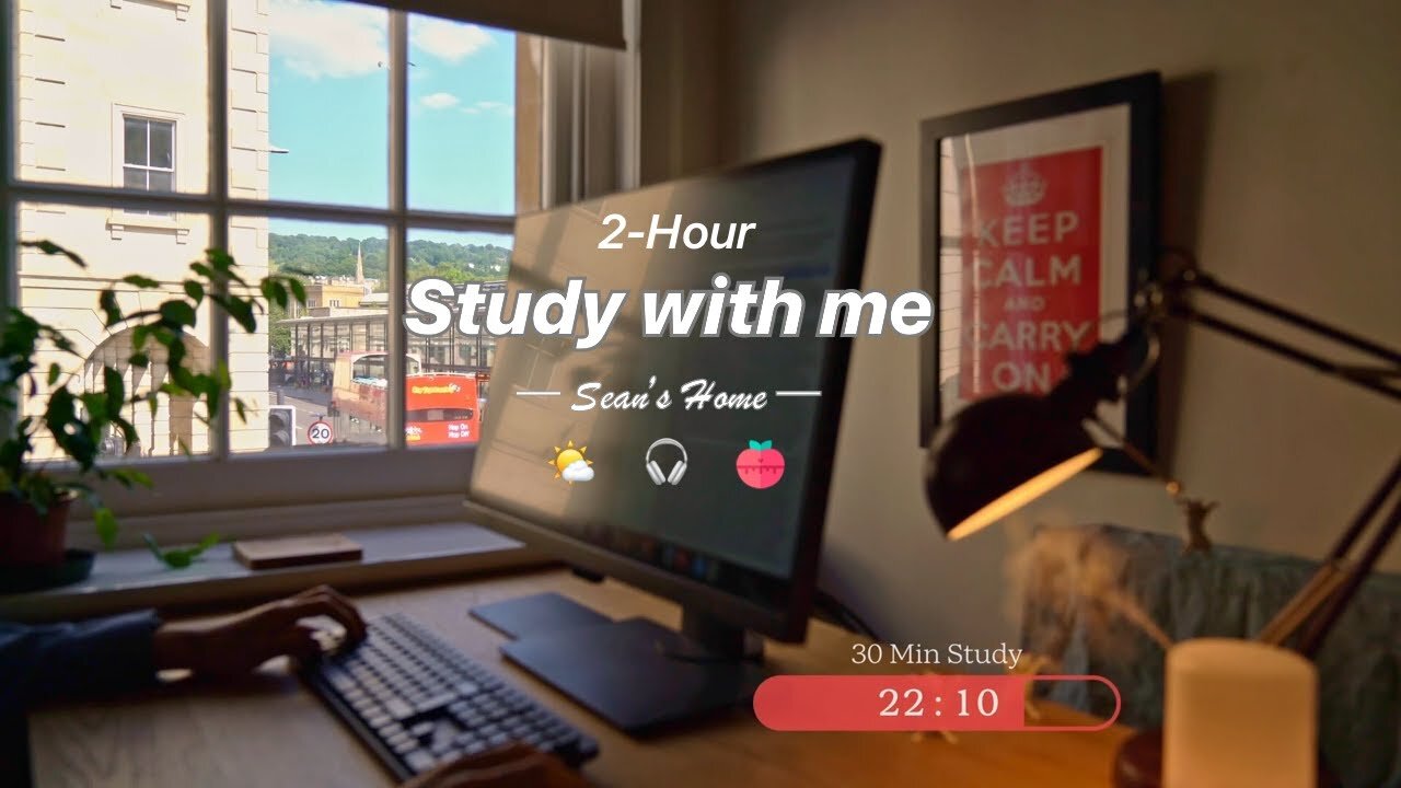 2-Hour Study with Me | Pomodoro Timer, Lofi | Day 8