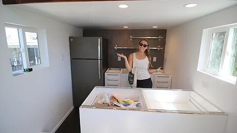 Large Tiny House Fridge Installed!!