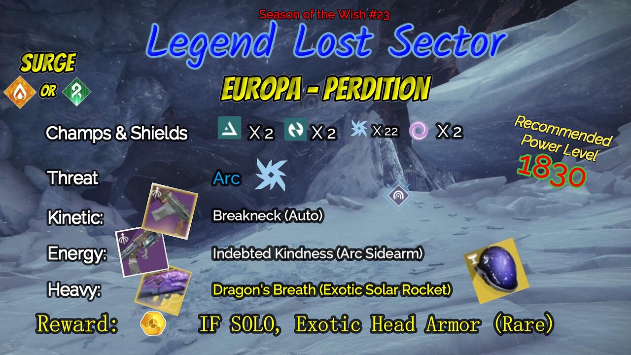 Destiny 2 Legend Lost Sector: Europa - Perdition on my Arc Warlock 2-16-24