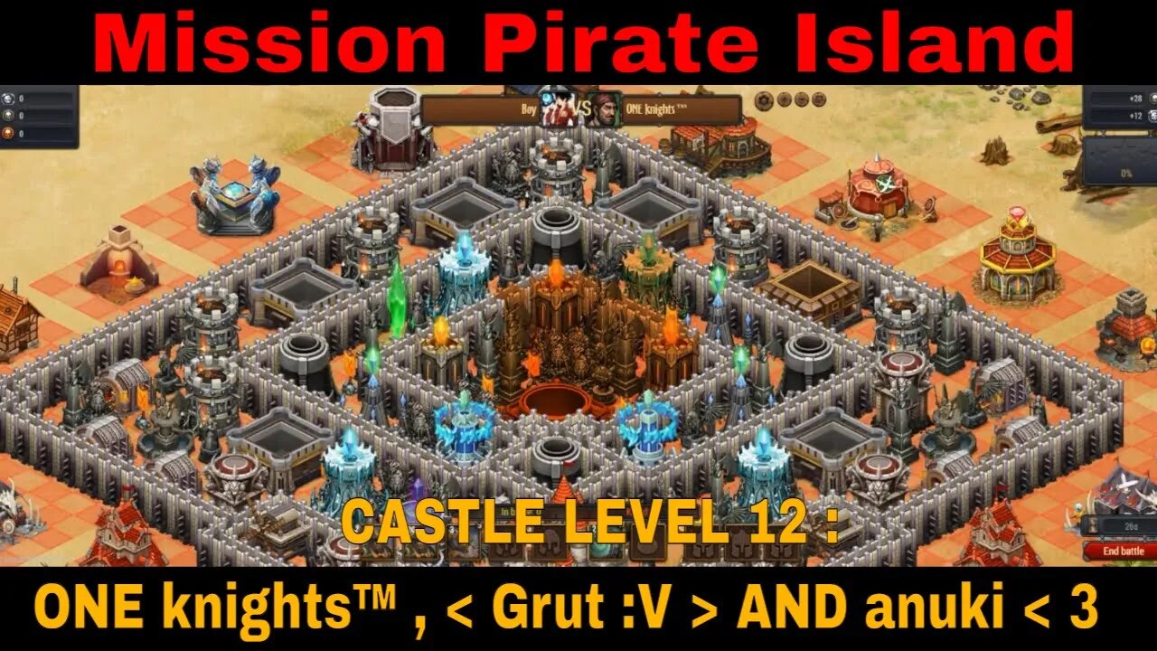 Pirate Island Castle Level 12 : ONE knights™ , Grut :V and anuki 3