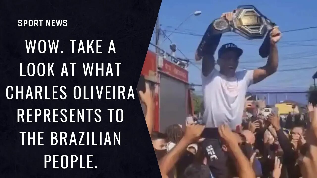 Wow. Just look what Charles Oliveira means to the people of Brazil.🇧🇷⭐️