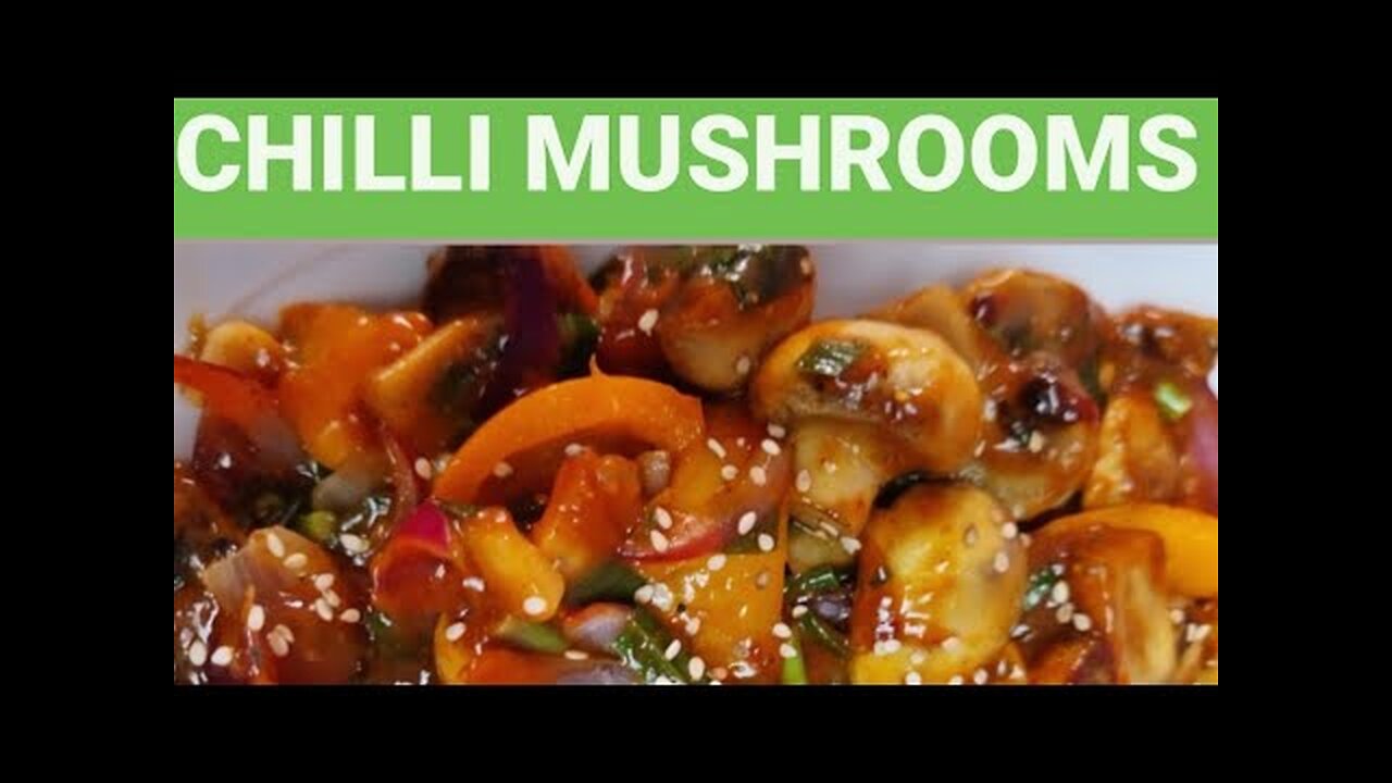 Chilli Mushrooms recipe/Easy and quick recipe of mushrooms by kouserkitchenandgarden