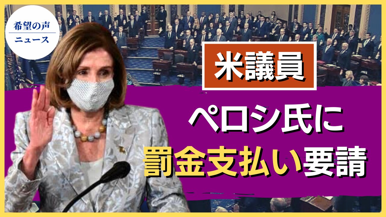 米議員：ペロシ氏に罰金支払い要請【希望の声ニュース/hope news】