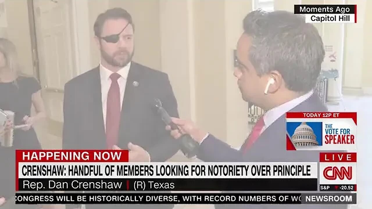 Dan Crenshaw went on a megalomaniacal rant, calling McCarthy’s dissenters “narcissists”