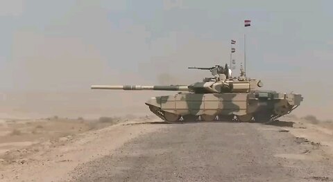 The T-90S and BMP-3 of the 35th Tank Brigade of the 9th Armored Division of the Iraqi Army were...