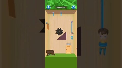 rescue cut rope puzzle 😎 #shorts