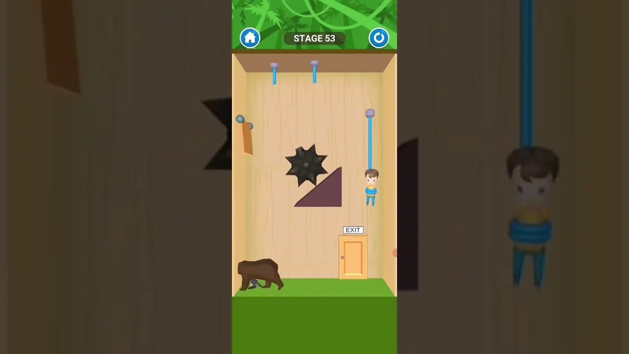 rescue cut rope puzzle 😎 #shorts