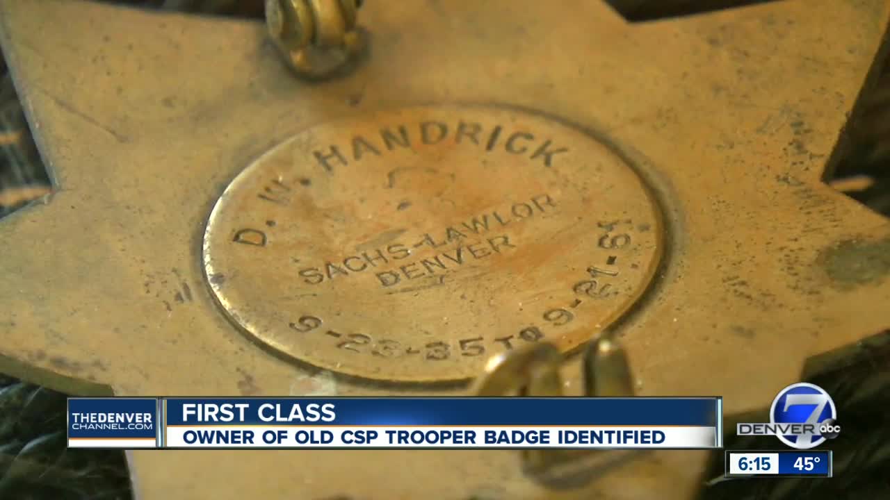 That vintage Colorado State Patrol badge? It belongs to a founding member, as it turns out