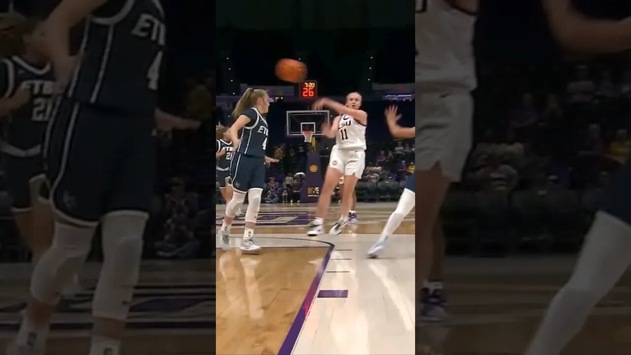 Hailey Van Lith No-Look Pass For 2! | #1 LSU Tigers Win 1st Exhibition Game Of Season #shorts #short