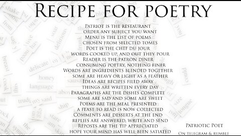 Recipe for Poetry