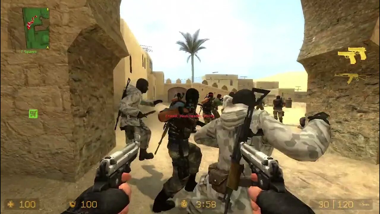 Counter Strike Source Dust 2 Bots #63 Only Assault Rifles