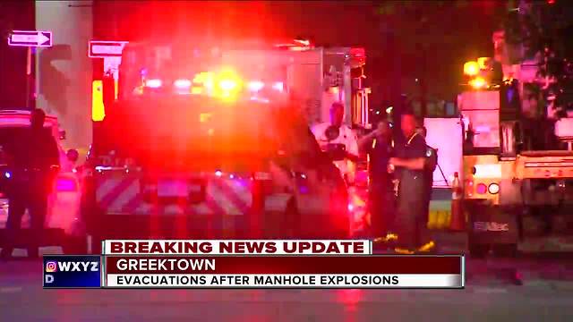 Underground explosions blow manhole covers into the sky in Greektown