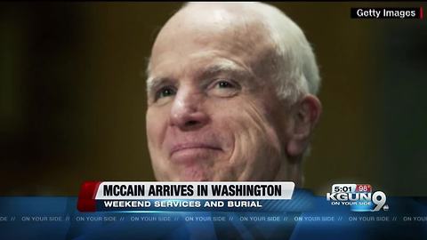 Friends, political rival say goodbye to McCain