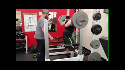 Son"s 1st time 420 lb squat