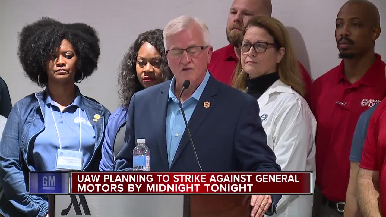 UAW planning to strike against General Motors by midnight