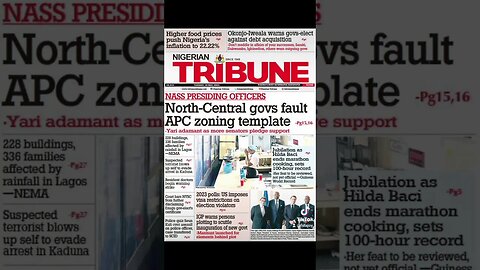 Today's Newspapers #newsupdate #2023presidency #dailynews #breakingnews #newstoday #newsinnigeria