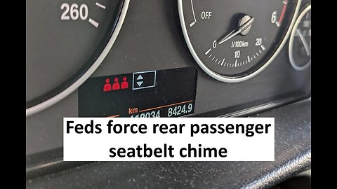 Feds mandate rear passenger seatbelt alert