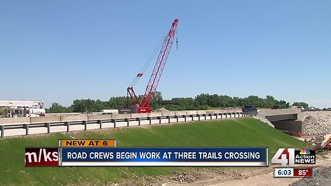 I-435 construction frustrates drivers at Three Trails Crossing