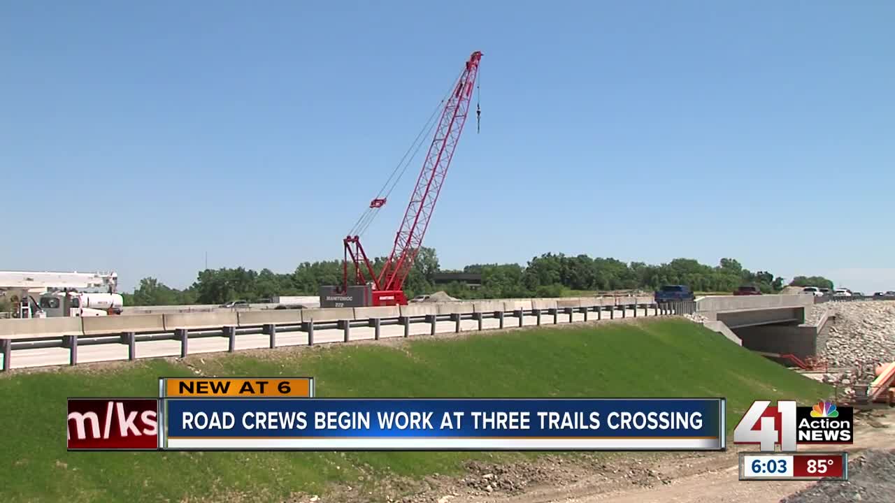 I-435 construction frustrates drivers at Three Trails Crossing